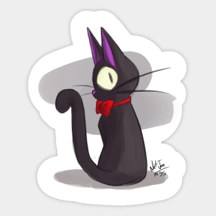 Black Cat Cute Sticker